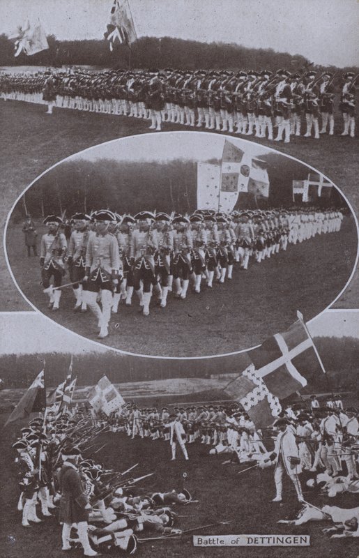 Heropvoering van de Slag bij Dettingen, gevochten in Beieren in 1743 tijdens de Oostenrijkse Successieoorlog door English Photographer