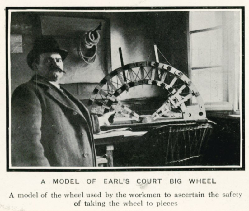 Het Grote Wiel verwijderen in Earls Court, Londen; een model van Earls Court Big Wheel door English Photographer