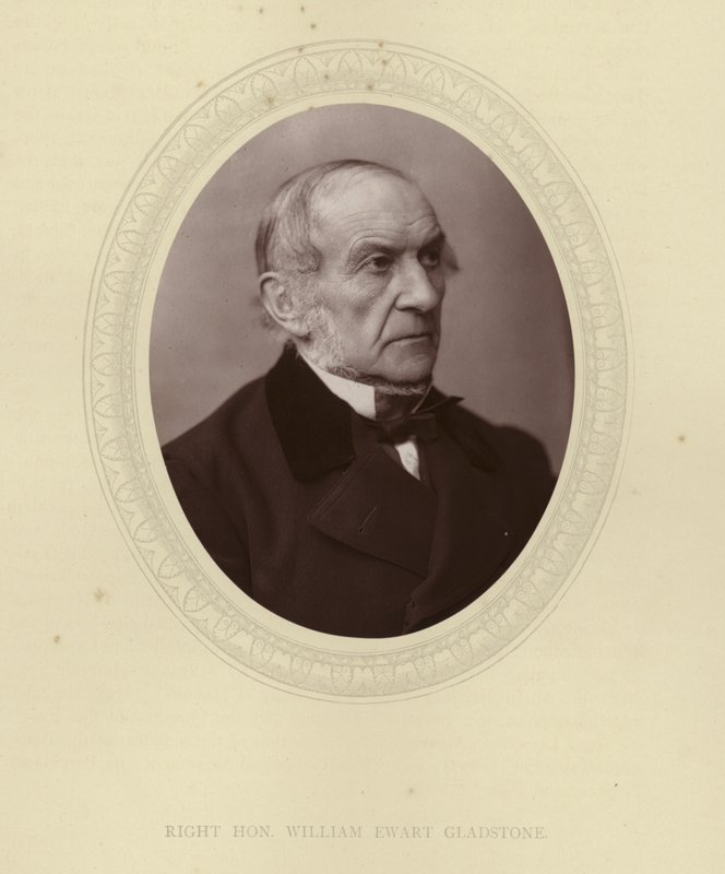 Rechtse Eerwaarde William Ewart Gladstone door English Photographer