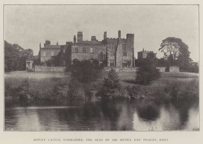 Ripley Castle, Yorkshire, de zetel van Sir Henry Day Ingilby, Baronet door English Photographer