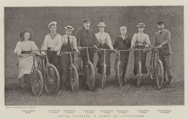 Koninklijke Fietsers, een Groep in Kopenhagen door English Photographer