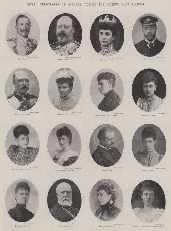 Koninklijke personen bij Osborne tijdens de laatste ziekte van de koningin door English Photographer
