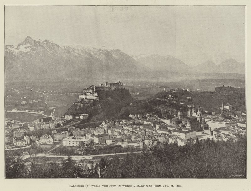 Salzburg (Oostenrijk), de stad waar Mozart werd geboren, 27 januari 1756 door English Photographer