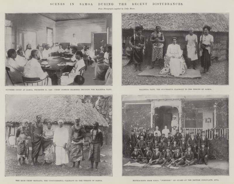 Scènes in Samoa tijdens de recente onrusten door English Photographer