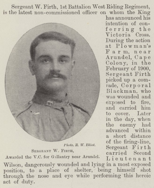 Sergeant W Firth, bekroond met het VC voor Dapperheid nabij Arundel door English Photographer