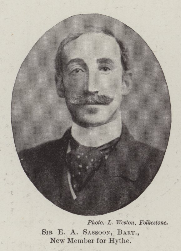 Sir E A Sassoon, baronet, nieuw lid voor Hythe door English Photographer