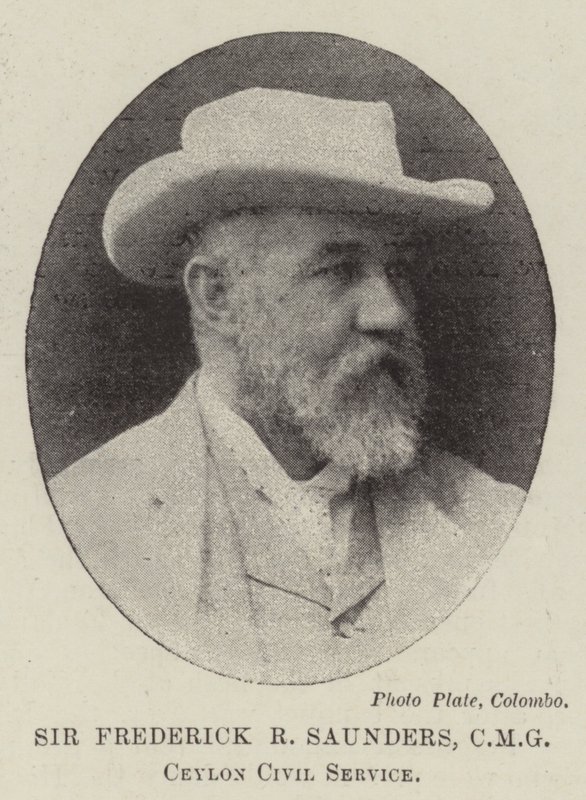 Sir Frederick R. Saunders, CMG, Ceylon Civil Service door English Photographer