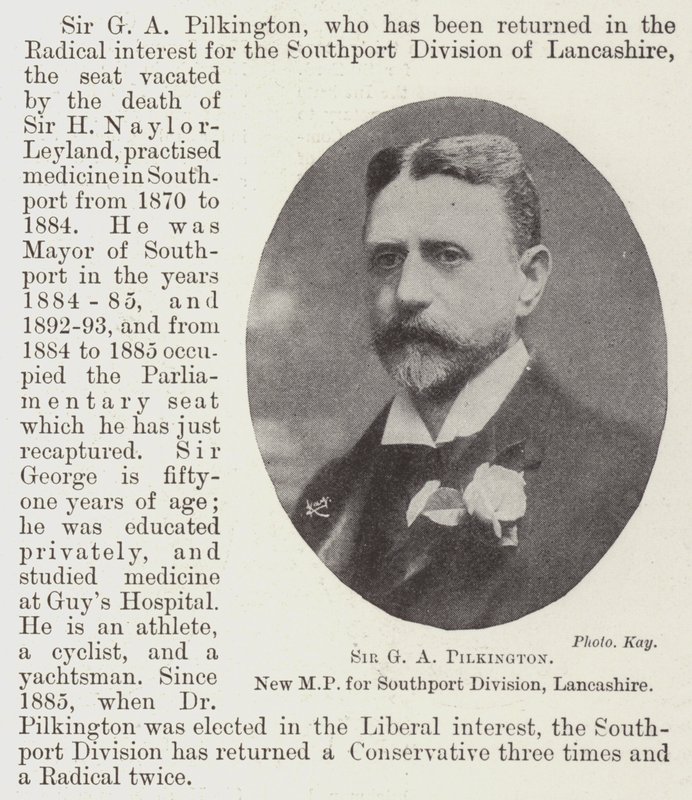 Sir G A Pilkington, Nieuwe MP voor Southport Divisie, Lancashire door English Photographer