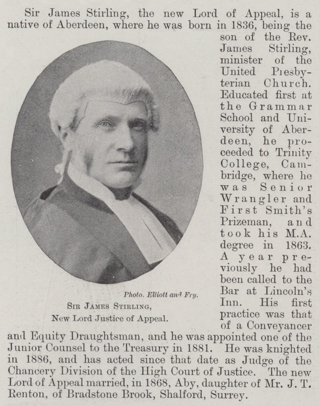 Sir James Stirling, nieuwe Lord Justice of Appeal door English Photographer
