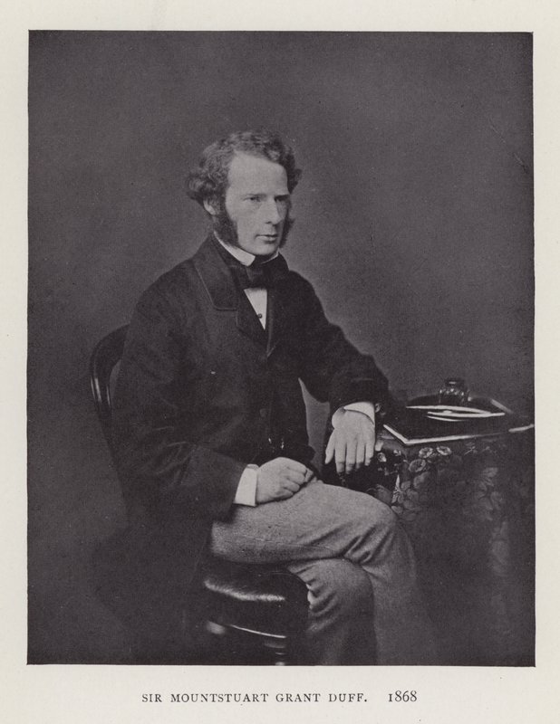 Sir Mountstuart Grant Duff, 1868 door English Photographer