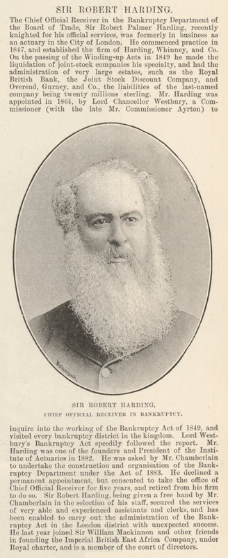 Sir Robert Harding, hoofdambtenaar in faillissement door English Photographer