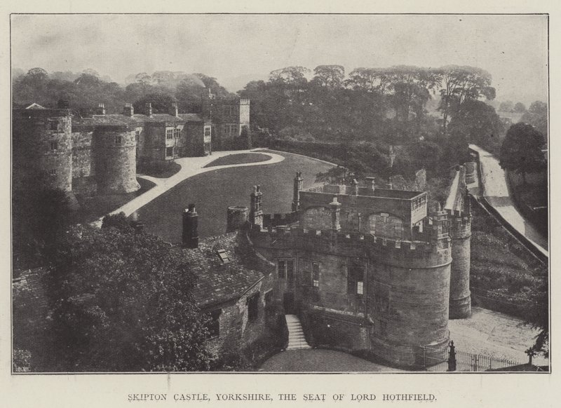 Skipton Castle, Yorkshire, de zetel van Lord Hothfield door English Photographer