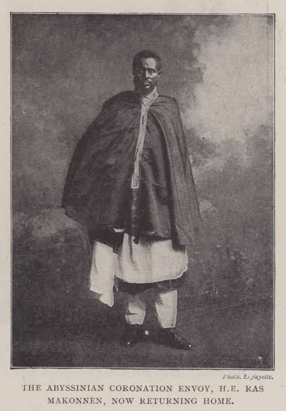 De Abessijnse kroningsgezant, HE Ras Makonnen, nu terug naar huis, 1902 door English Photographer