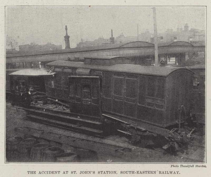 Het Ongeluk bij St Johns Station, South-Eastern Railway door English Photographer