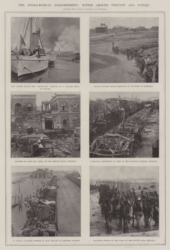 Het Anglo-Russische Meningsverschil, Scènes rond Tientsin en Tongku door English Photographer