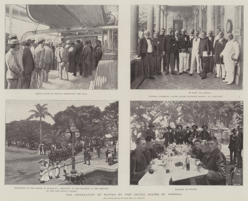 De annexatie van Hawaï door de Verenigde Staten van Amerika door English Photographer