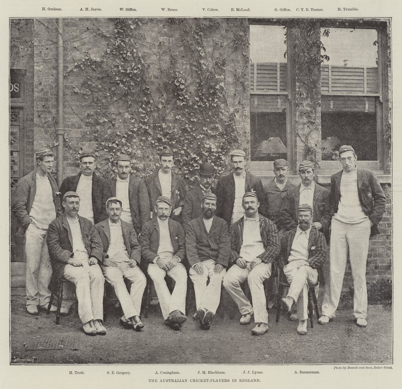 De Australische cricketspelers in Engeland door English Photographer