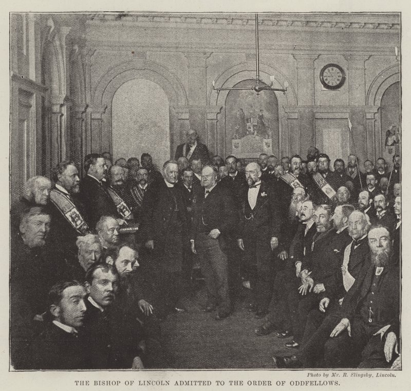 De Bisschop van Lincoln toegelaten tot de Orde van Oddfellows door English Photographer