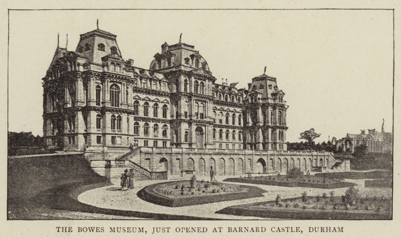 Het Bowes Museum, net geopend in Barnard Castle, Durham door English Photographer