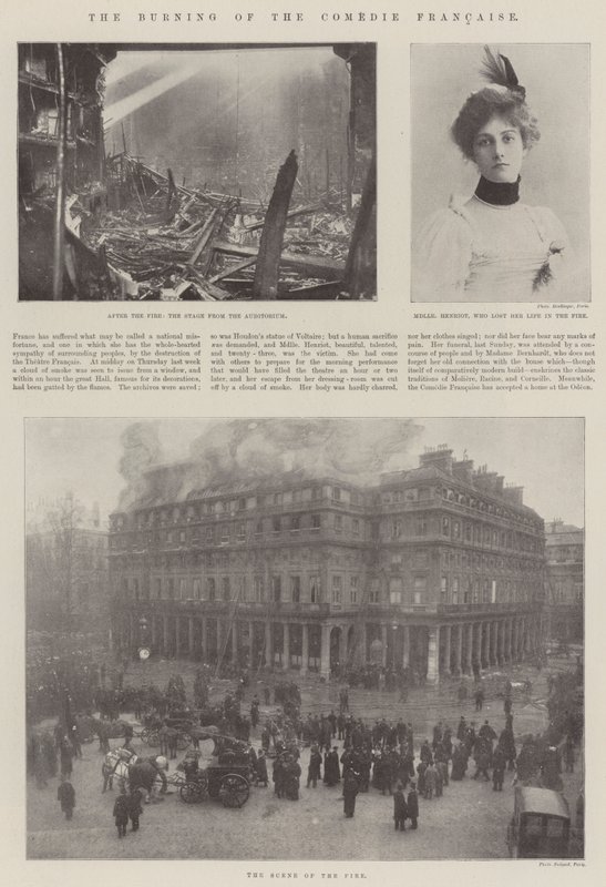 De brand van de Comédie Française door English Photographer