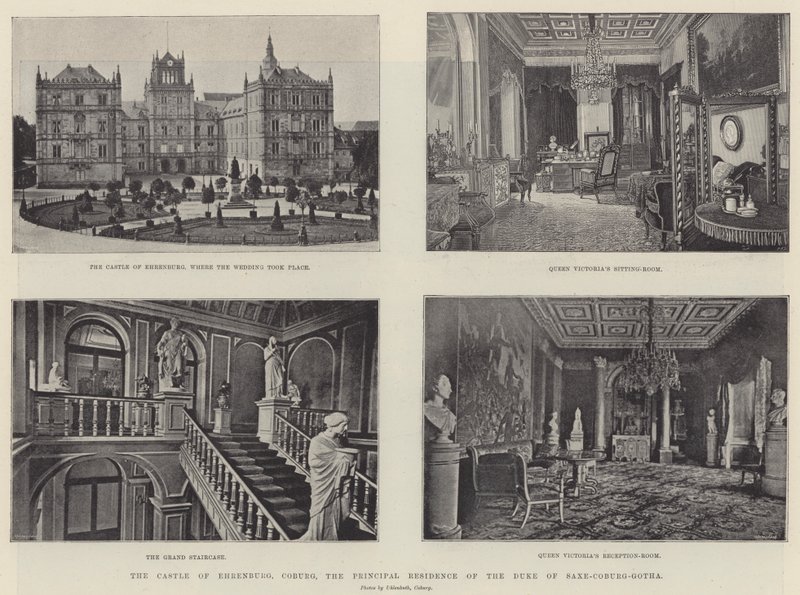 Het Kasteel van Ehrenburg, Coburg, de Hoofdresidentie van de Hertog van Saksen-Coburg-Gotha door English Photographer