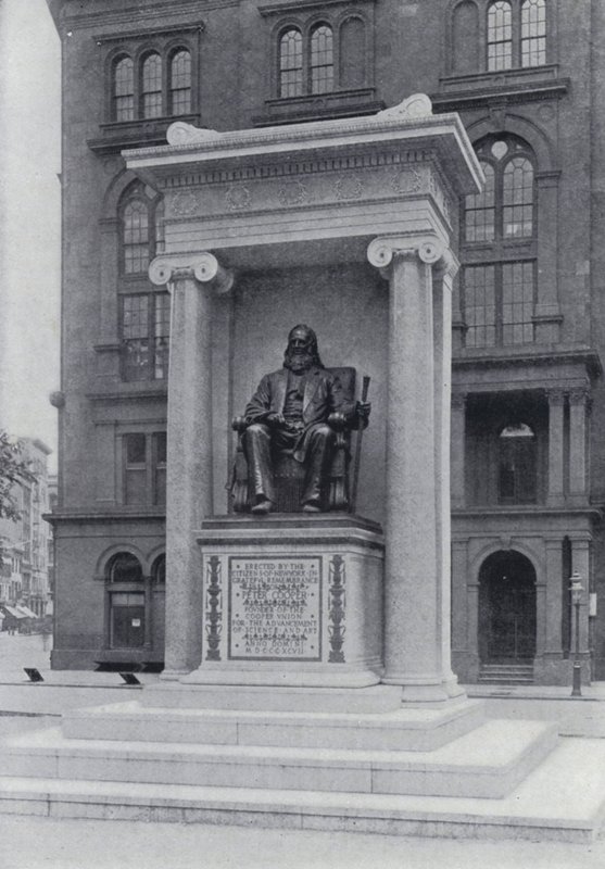 Het Cooper Institute en Monument, New York door English Photographer