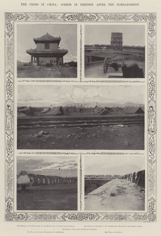 De Crisis in China, Scènes in Tientsin na het Bombardement door English Photographer