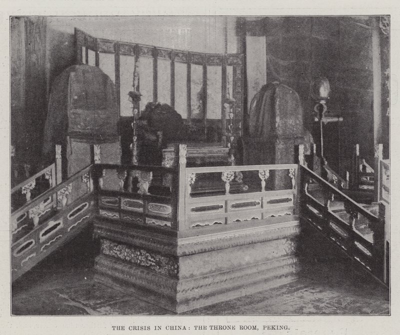 De crisis in China, de troonzaal, Peking door English Photographer