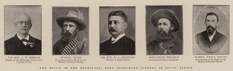 De crisis in de Transvaal, enkele prominente figuren in Zuid-Afrika door English Photographer