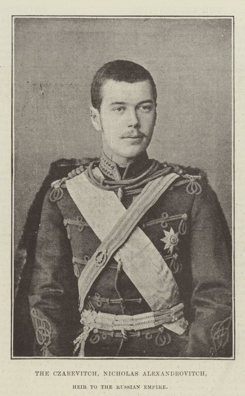 De tsarevitsj, Nicholas Alexandrovitch, erfgenaam van het Russische rijk door English Photographer