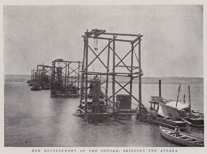 De ontwikkeling van Soedan, de Atbara overbruggen door English Photographer