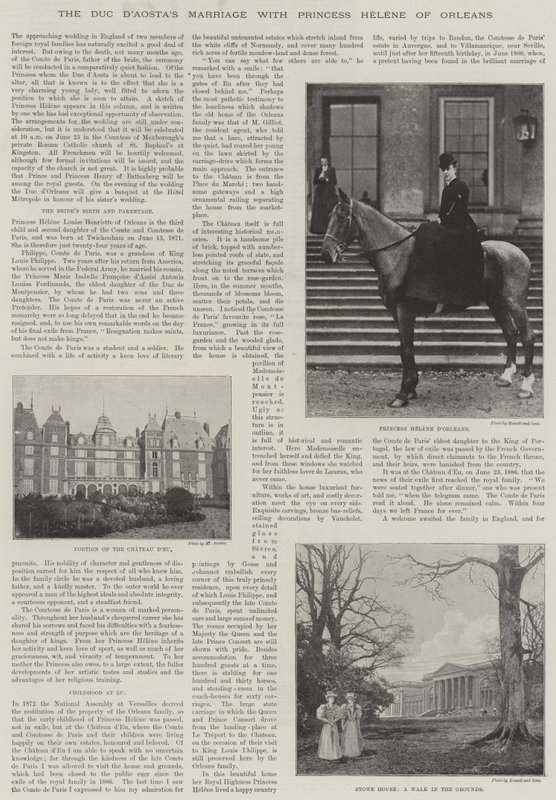 Het Huwelijk van de Hertog van Aosta met Prinses Helene van Orléans door English Photographer