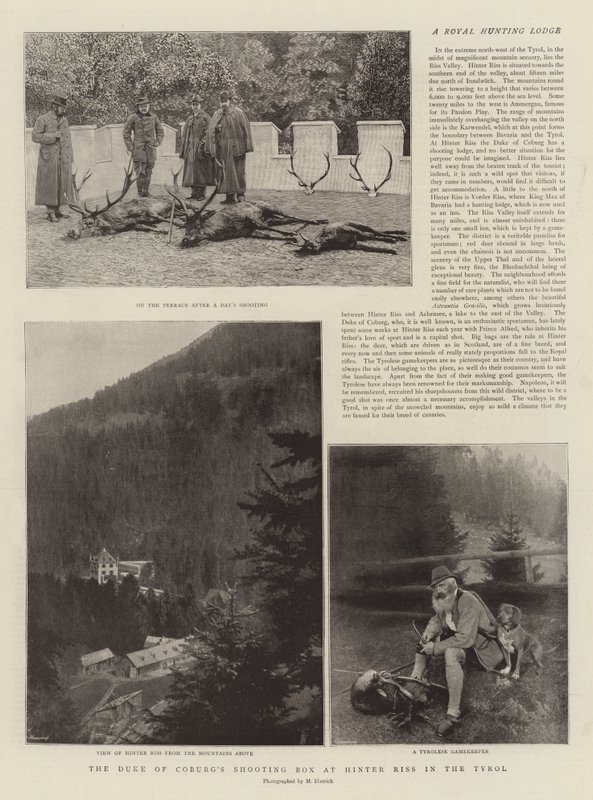 Het Jachthuis van de Hertog van Coburg in Hinter Riss in de Tirol door English Photographer