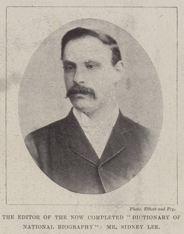 De redacteur van het nu voltooide Dictionary of National Biography, Mr. Sidney Lee door English Photographer