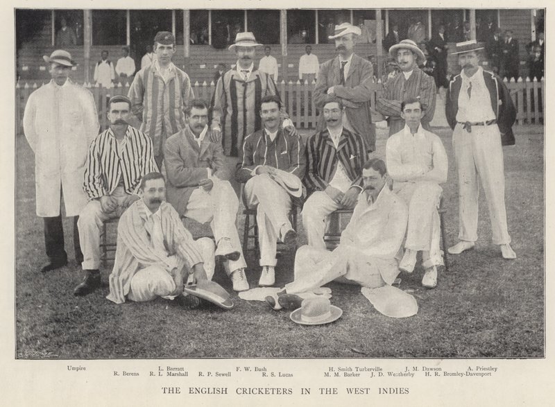 De Engelse cricketspelers in West-Indië, 1895 door English Photographer