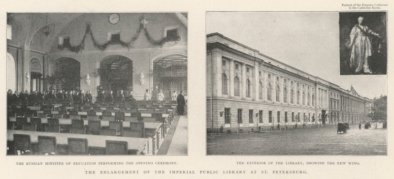 De uitbreiding van de keizerlijke openbare bibliotheek in Sint-Petersburg door English Photographer