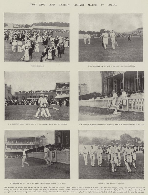 De Eton en Harrow cricketwedstrijd op Lords door English Photographer