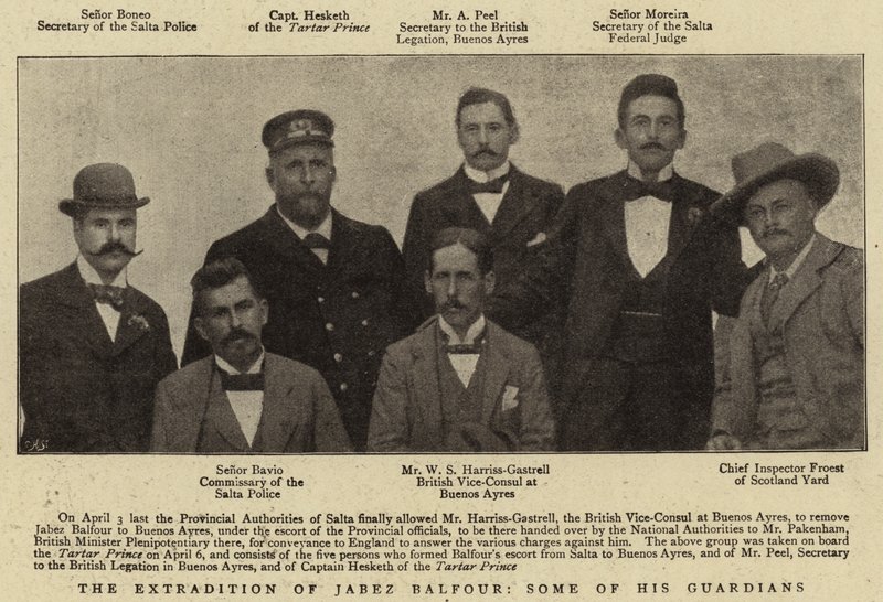 De Uitlevering van Jabez Balfour, Enkele van zijn Bewakers door English Photographer