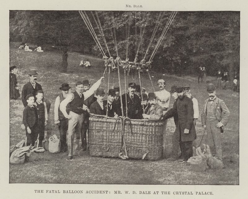 Het Fatale Ballonongeluk, de Heer W D Dale in het Crystal Palace door English Photographer