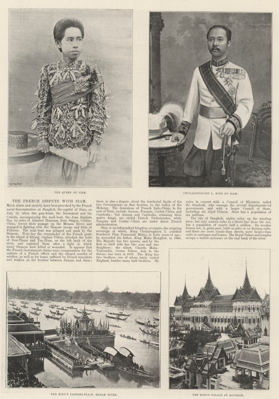 Het Franse Geschil met Siam door English Photographer