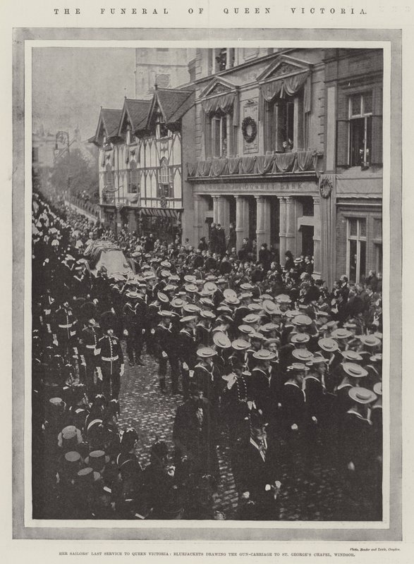 De begrafenis van koningin Victoria door English Photographer