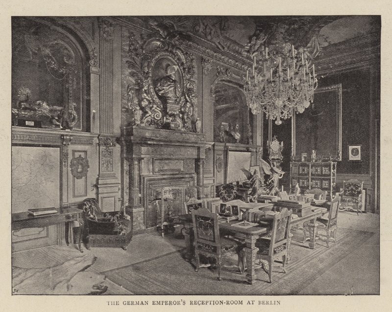 De ontvangstkamer van de Duitse Keizer in Berlijn door English Photographer