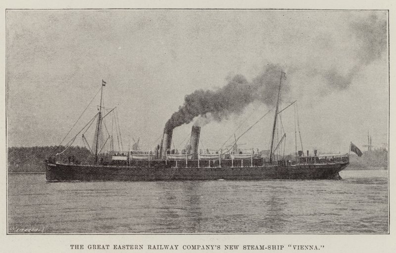Het nieuwe stoomschip Vienna van de Great Eastern Railway Company door English Photographer