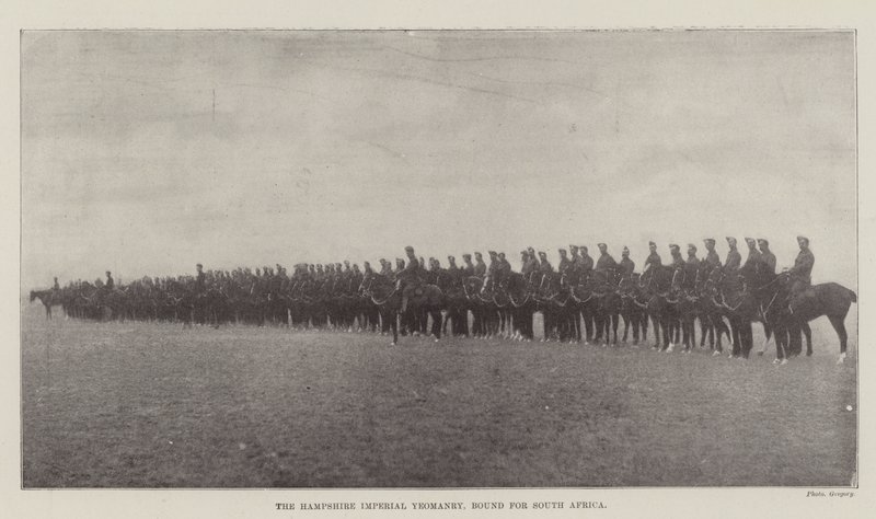 De Hampshire Imperial Yeomanry, op weg naar Zuid-Afrika door English Photographer