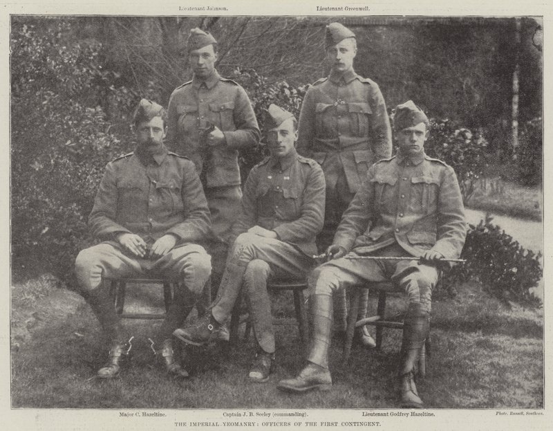 De Imperial Yeomanry, officieren van het eerste contingent door English Photographer