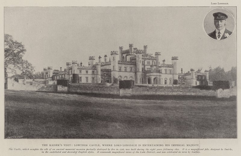 Het Bezoek van de Keizer, Lowther Castle, waar Lord Lonsdale Zijn Keizerlijke Majesteit vermaakt door English Photographer
