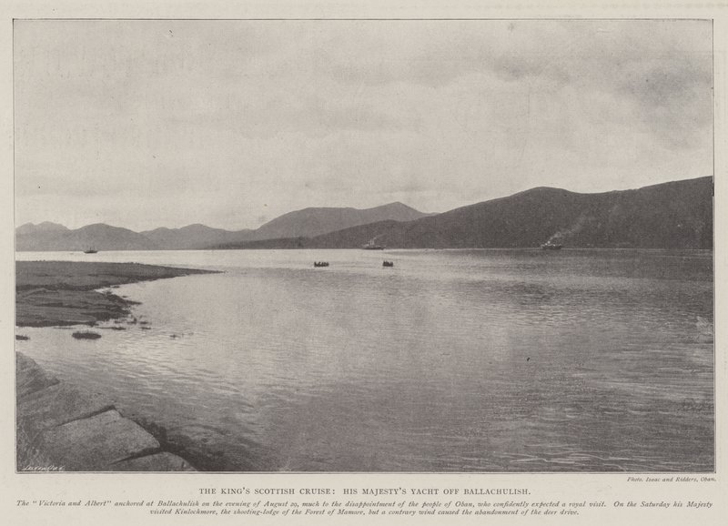 De Schotse cruise van de koning, het jacht van Zijne Majesteit bij Ballachulish door English Photographer