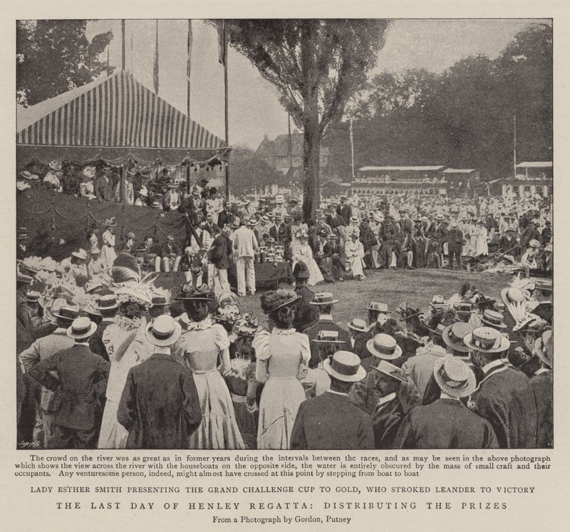 De laatste dag van Henley Regatta, het uitreiken van de prijzen door English Photographer