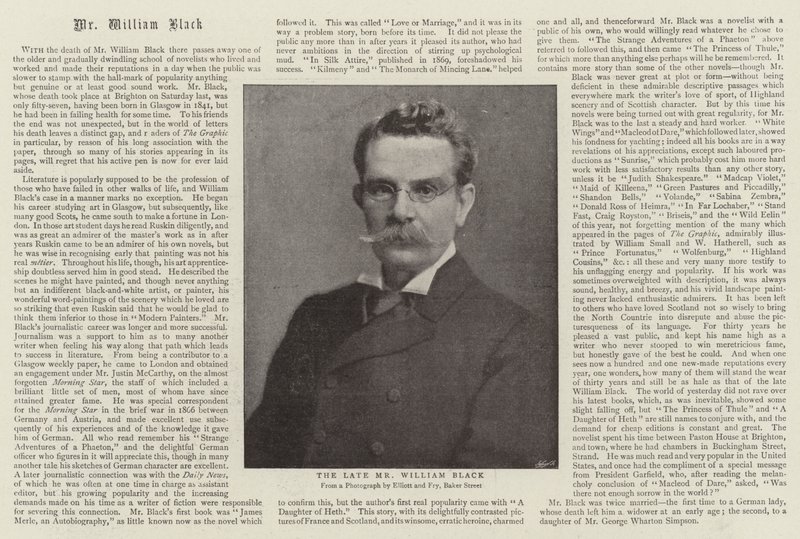 De overleden Mr William Black door English Photographer