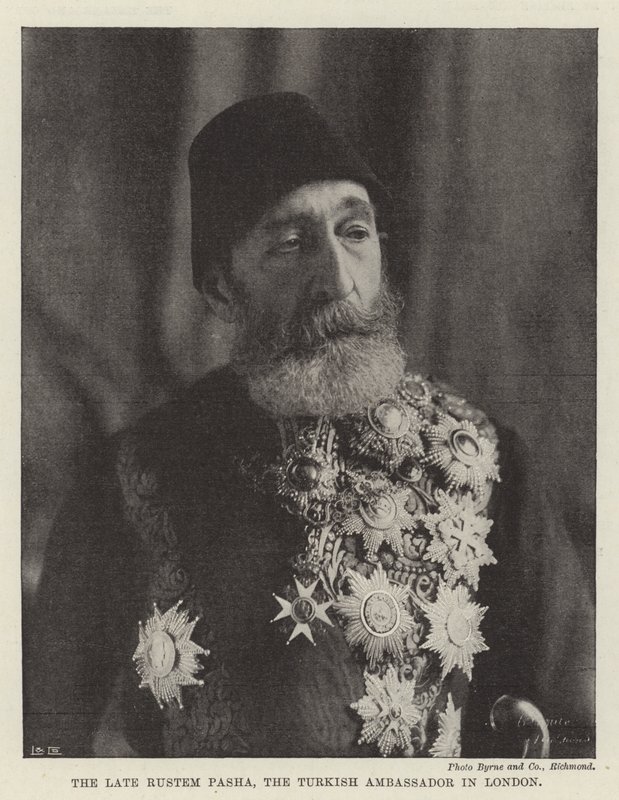 De overleden Rustem Pasha, de Turkse ambassadeur in Londen door English Photographer